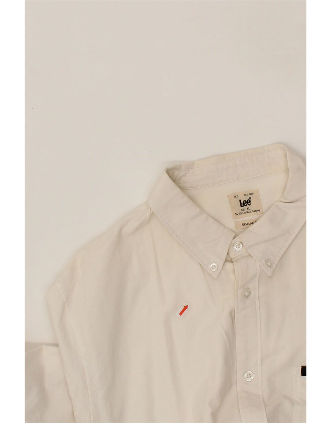 LEE Mens Regular Fit Shirt XL White Cotton Vintage Lee and Second-Hand Lee from Messina Hembry 