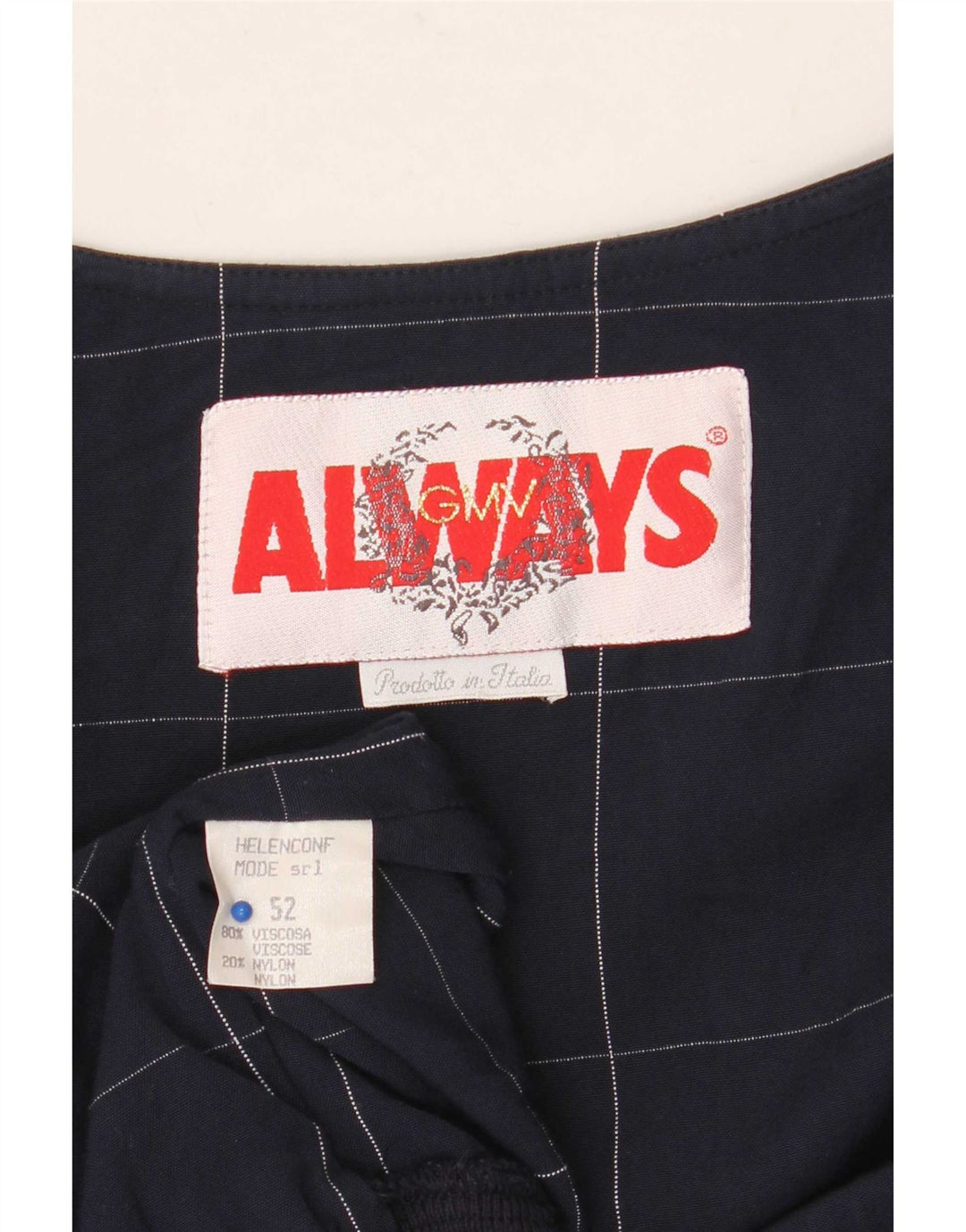 Bomber Vintage pentru femei IT 52 2XL Viscoză cu carouri bleumarin