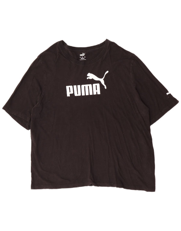 Tricou grafic Puma pentru bărbați Top 4XL bumbac negru