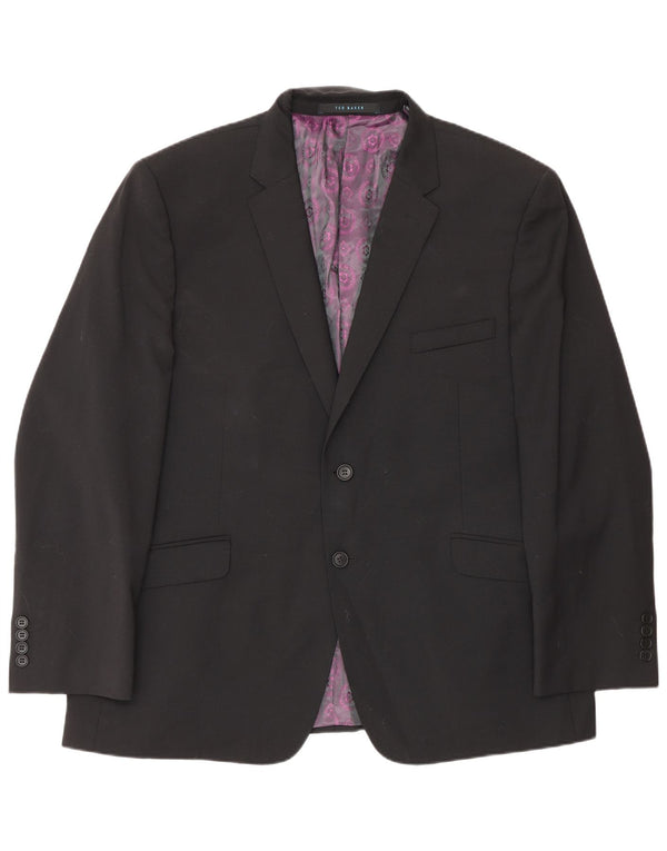Sacou Ted Baker pentru bărbați, slim fit, cu 2 nasturi, UK 46 3XL, lână neagră
