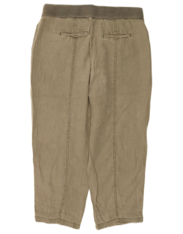 White Stuff Pantaloni tăiați pentru femei UK 12 Medium L32 L23 Kaki In