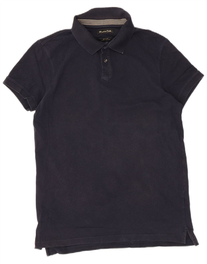 Cămașă polo Massimo Dutti pentru bărbați, slim, albastru bleumarin