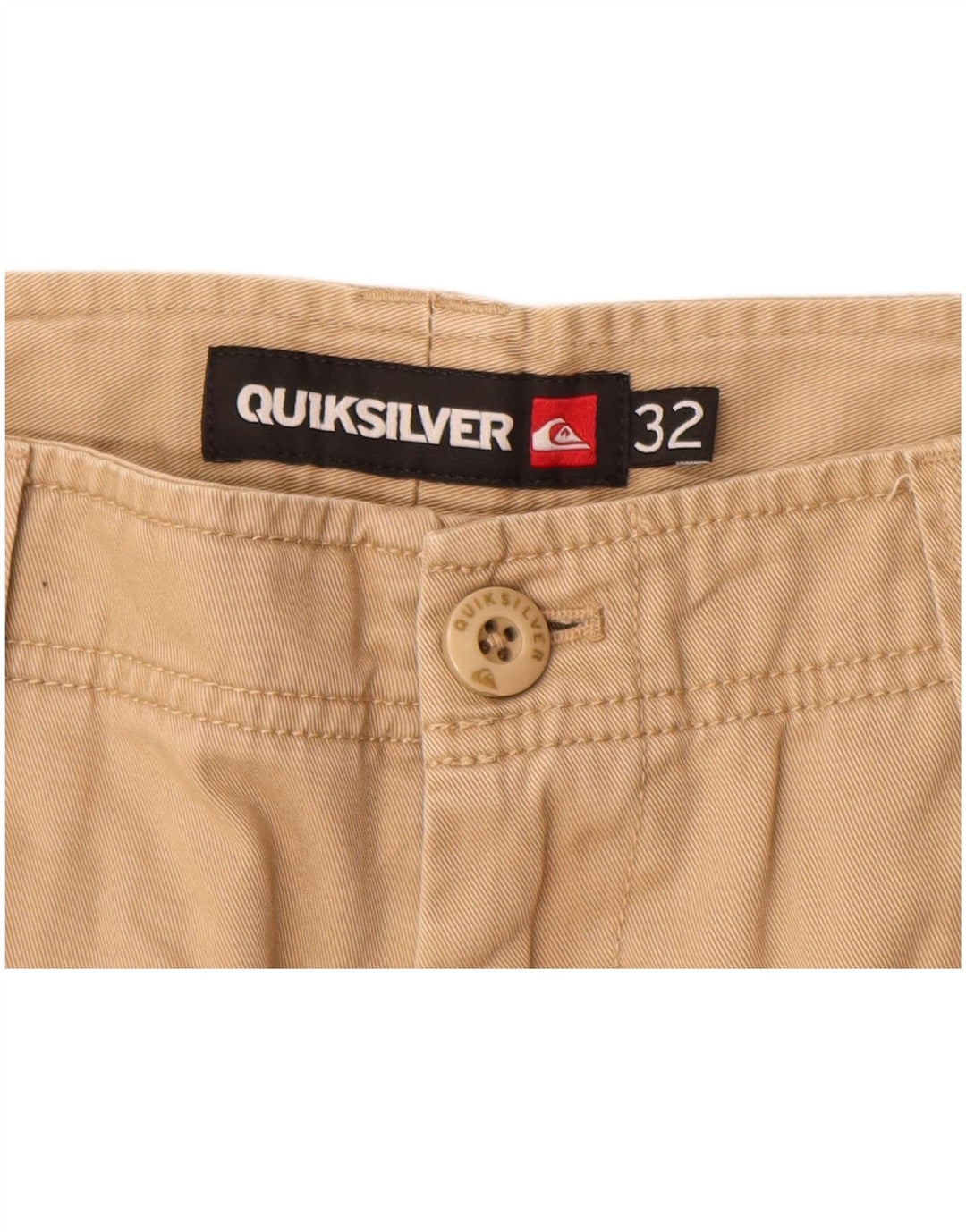 Pantaloni scurți cargo QUIKSILVER pentru bărbați W32 bumbac mediu bej