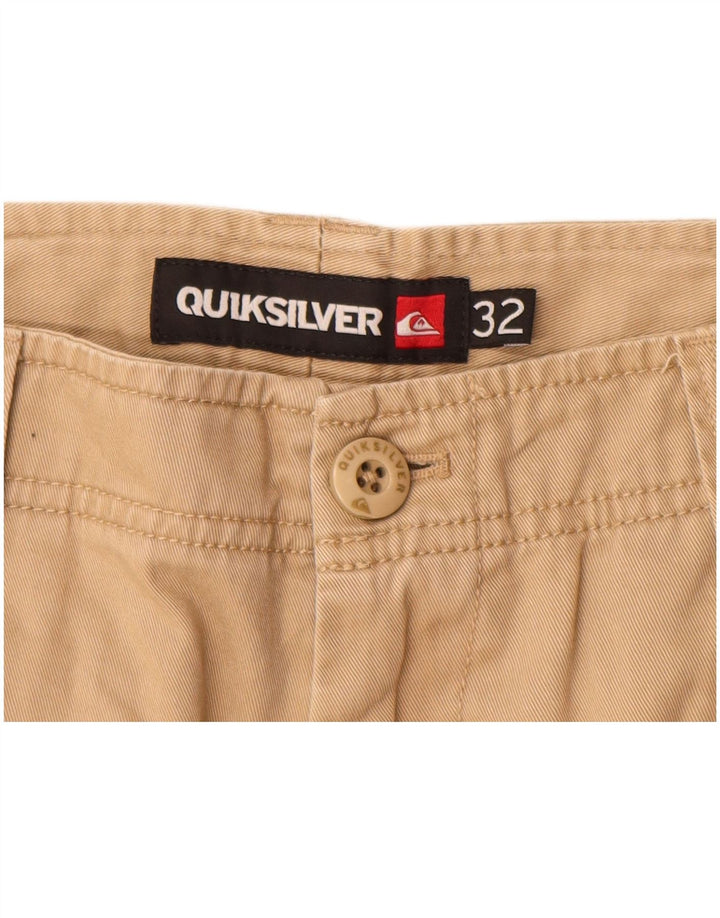 Pantaloni scurți cargo QUIKSILVER pentru bărbați W32 bumbac mediu bej