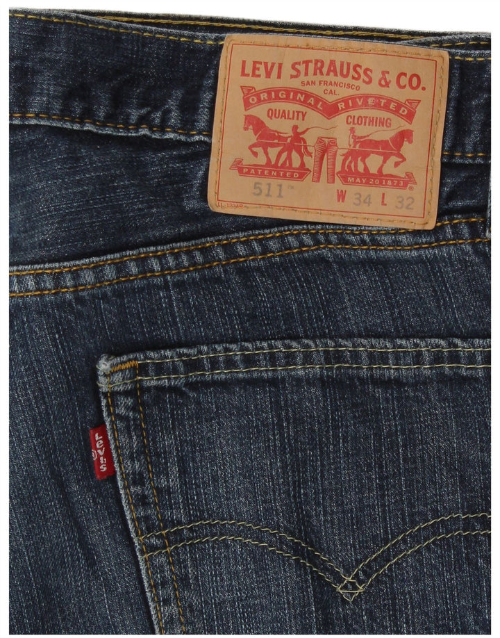 Blugi Levi's 511 Slim pentru bărbați W34 L32 Bumbac albastru
