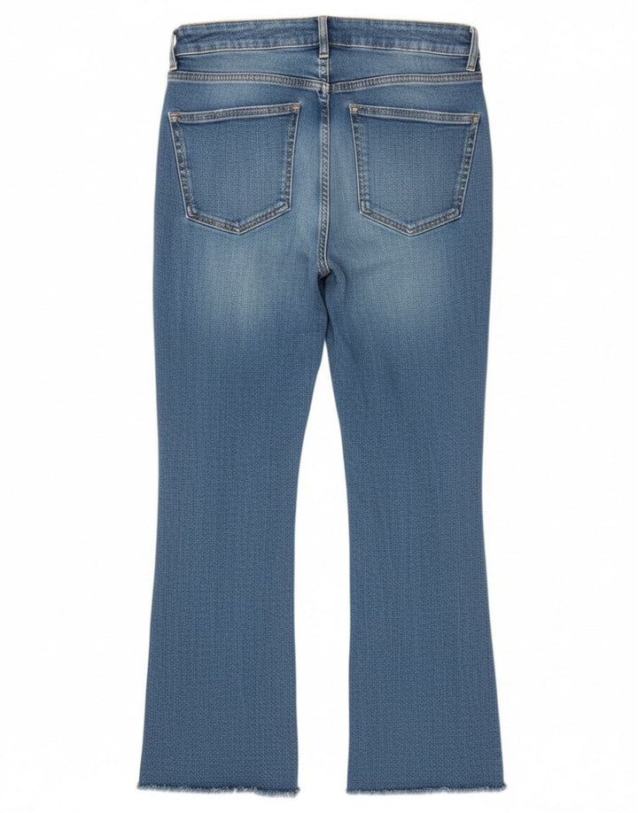 Blugi Zara Femei Crop Bootcut EU 38 Mici W28 L26 Albastru