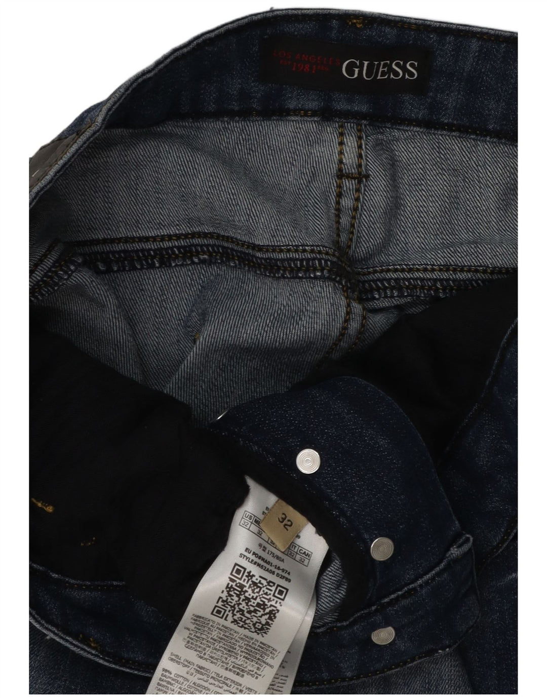 Blugi slim pentru bărbați Guess W32 L32 bumbac albastru