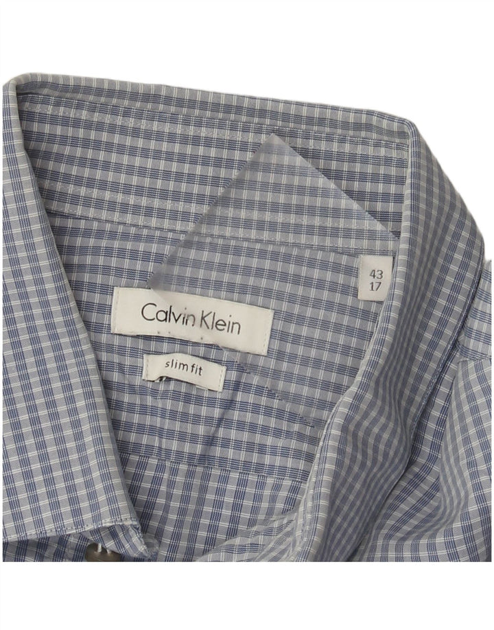 Cămașă pentru bărbați Calvin Klein Slim Fit Mărimea 43 17 XL Blue Check