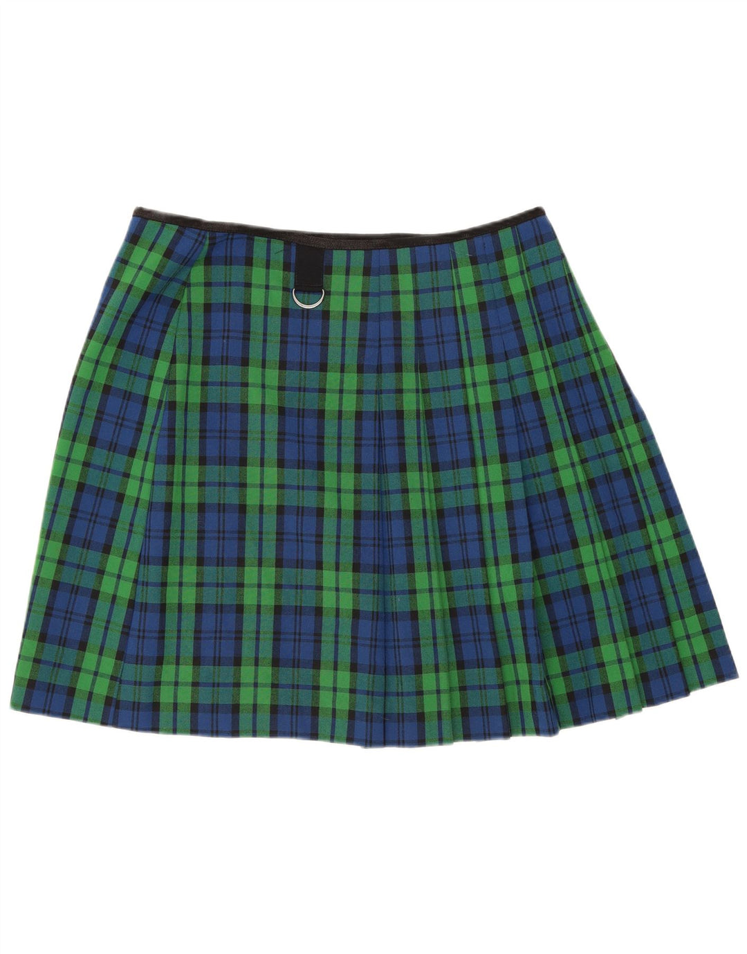 Fusta A-Line plisată pentru femei Penny Black UK 12 Medium W30 Green Check