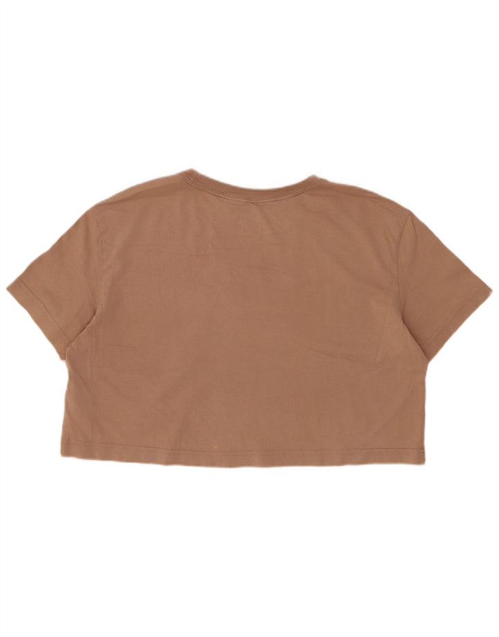 Tricou crop grafic Nike pentru femei Top UK 14 Medium Beige Bumbac