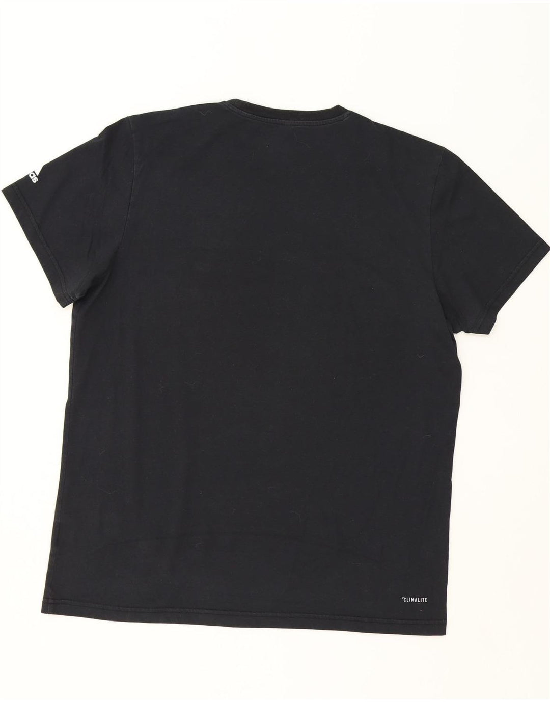 ADIDAS Mens Climalite Graphic T-Shirt Top Large Black Vintage Adidas and Second-Hand Adidas from Messina Hembry 