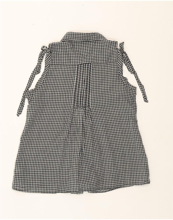 Bluză cămașă fără mâneci pentru femei TOMMY HILFIGER UK 14 Medium Black Gingham