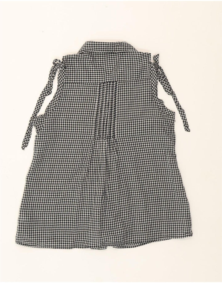 Bluză cămașă fără mâneci pentru femei TOMMY HILFIGER UK 14 Medium Black Gingham