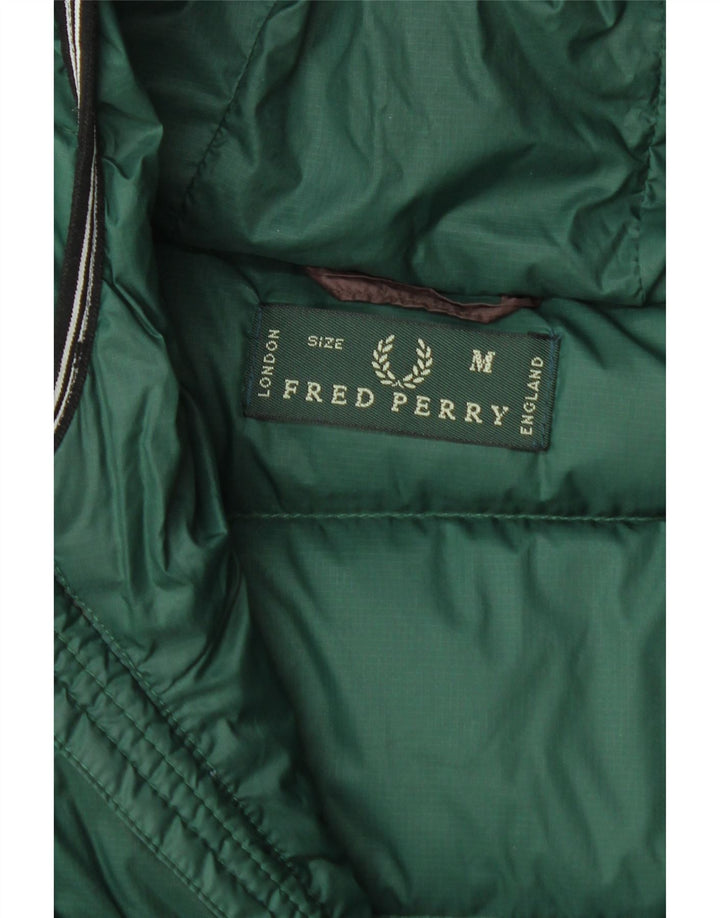 Jachetă căptușită cu glugă pentru bărbați Fred Perry UK 38 Maro mediu Nailon color bloc