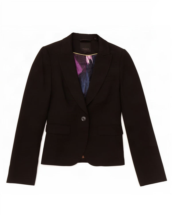 Sacou blazer pentru femei Ted Baker cu 1 nasture Mărimea XS Negru