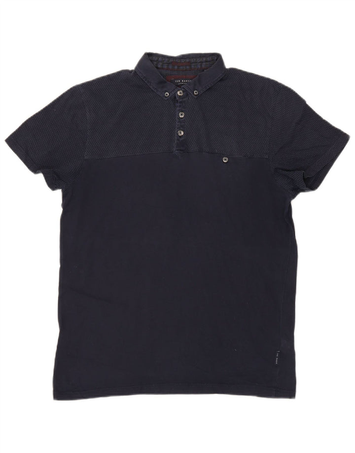 Tricou polo pentru bărbați Ted Baker Mărimea 3 Medium Bleumarin