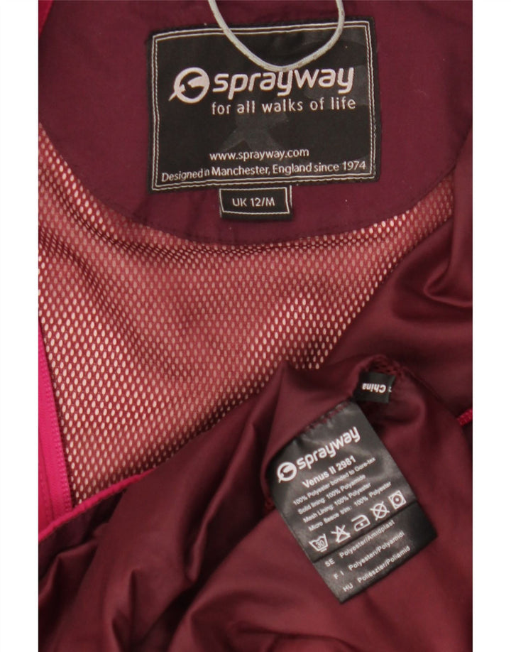 Sprayway Jachetă de ploaie cu glugă pentru femei UK 12 Poliester roz mediu