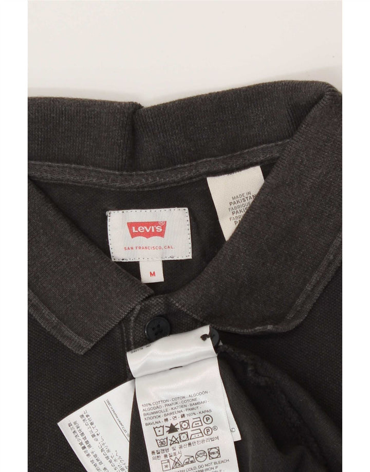 Tricou polo Levi's pentru bărbați, bumbac gri mediu