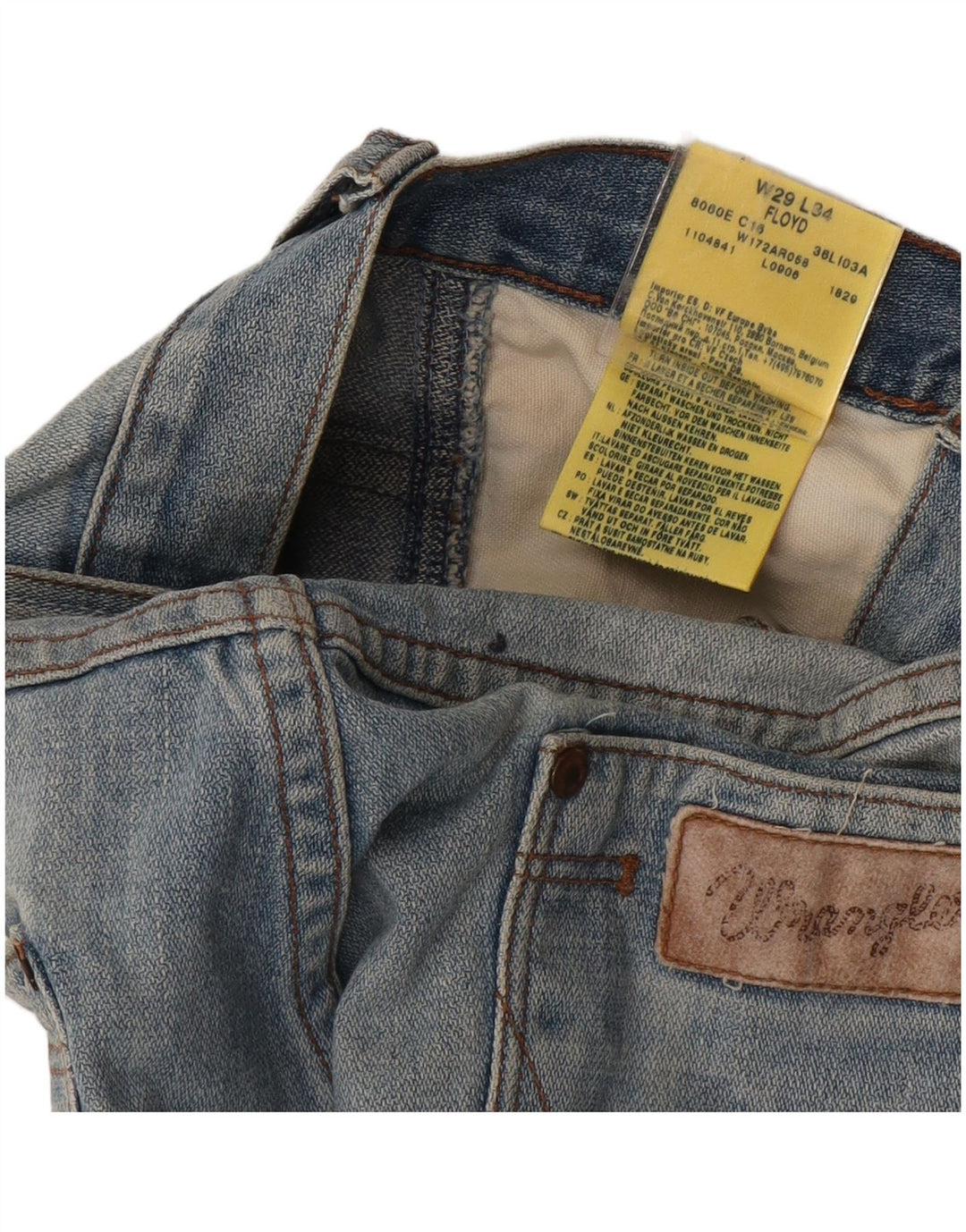 Pantaloni scurți Wrangler Floyd Denim W29, bumbac albastru mediu