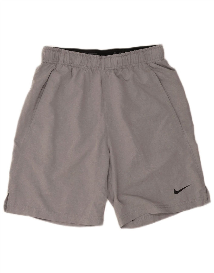 Pantaloni scurti sport NIKE Dri Fit pentru bărbați, poliester mici, gri