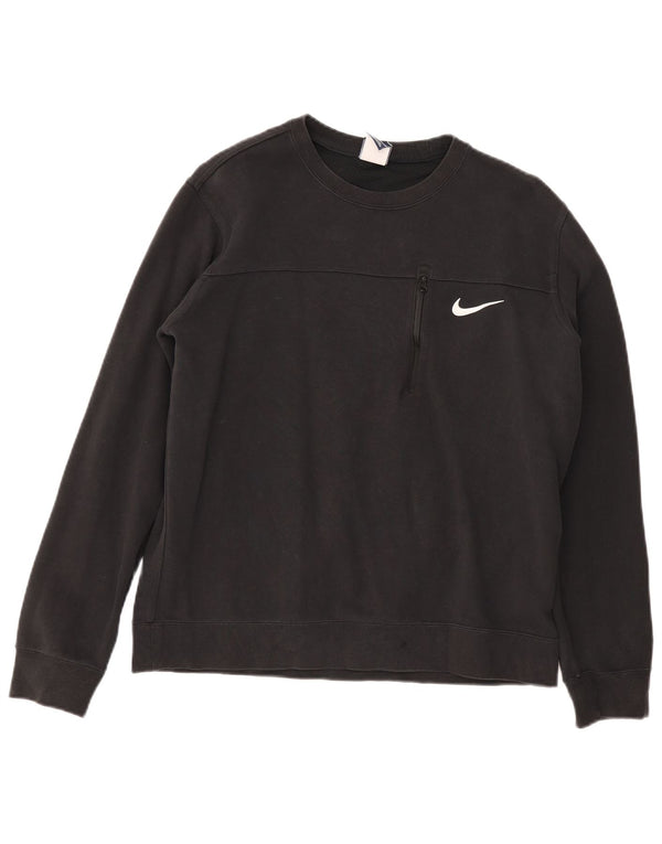 Pulover Nike pentru femei UK 14, mare, negru, bumbac, sport