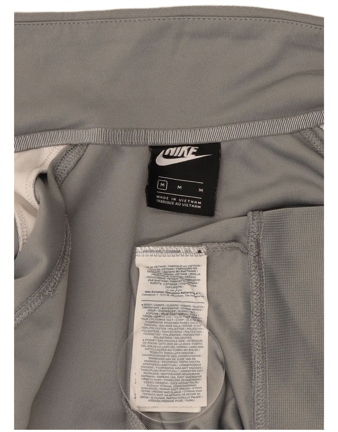 Jachetă de top pentru trening Nike Swoosh Graphic pentru bărbați, gri mediu, bloc de culoare