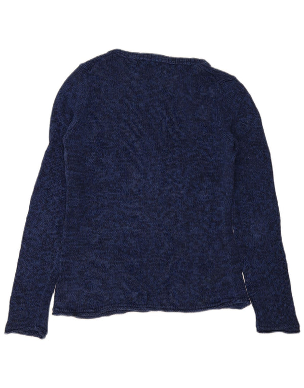 Pulover cu decolteu în V Eddie Bauer pentru femei UK 6 XS bleumarin pete