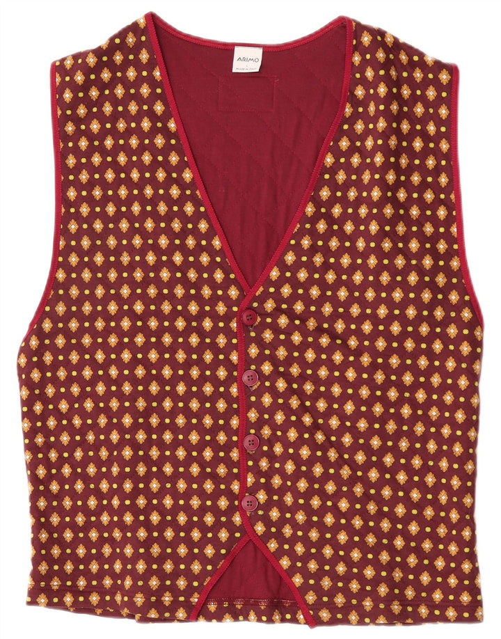 Vestă vintage pentru bărbați mare bordeaux geometric