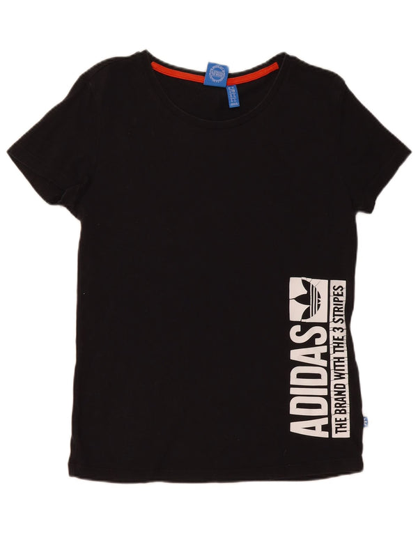 Tricou grafic Adidas pentru femei Top UK 10 Small Black Bumbac