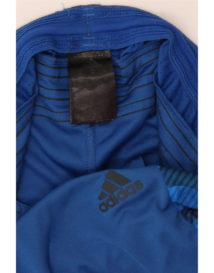 Pantaloni scurți sport pentru bărbați Adidas Climacool, poliester de camuflaj albastru mediu