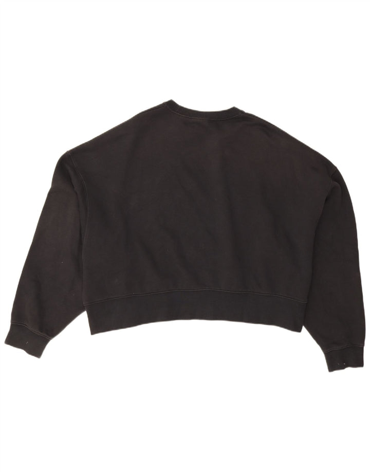 Pulover pentru femei Nike Crop Oversized Pulover UK 14 Bumbac mediu negru