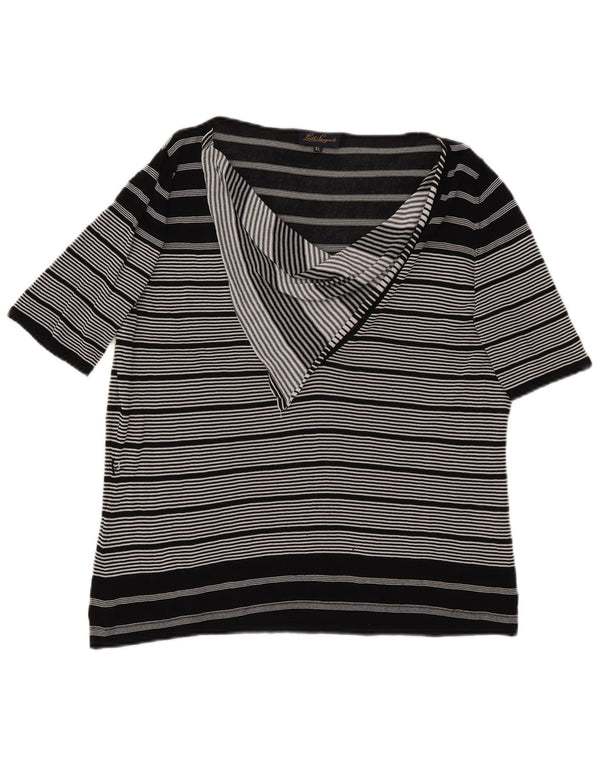 Bluză pentru femei Luisa Spagnoli Top UK 18 XL, viscoză cu dungi negre