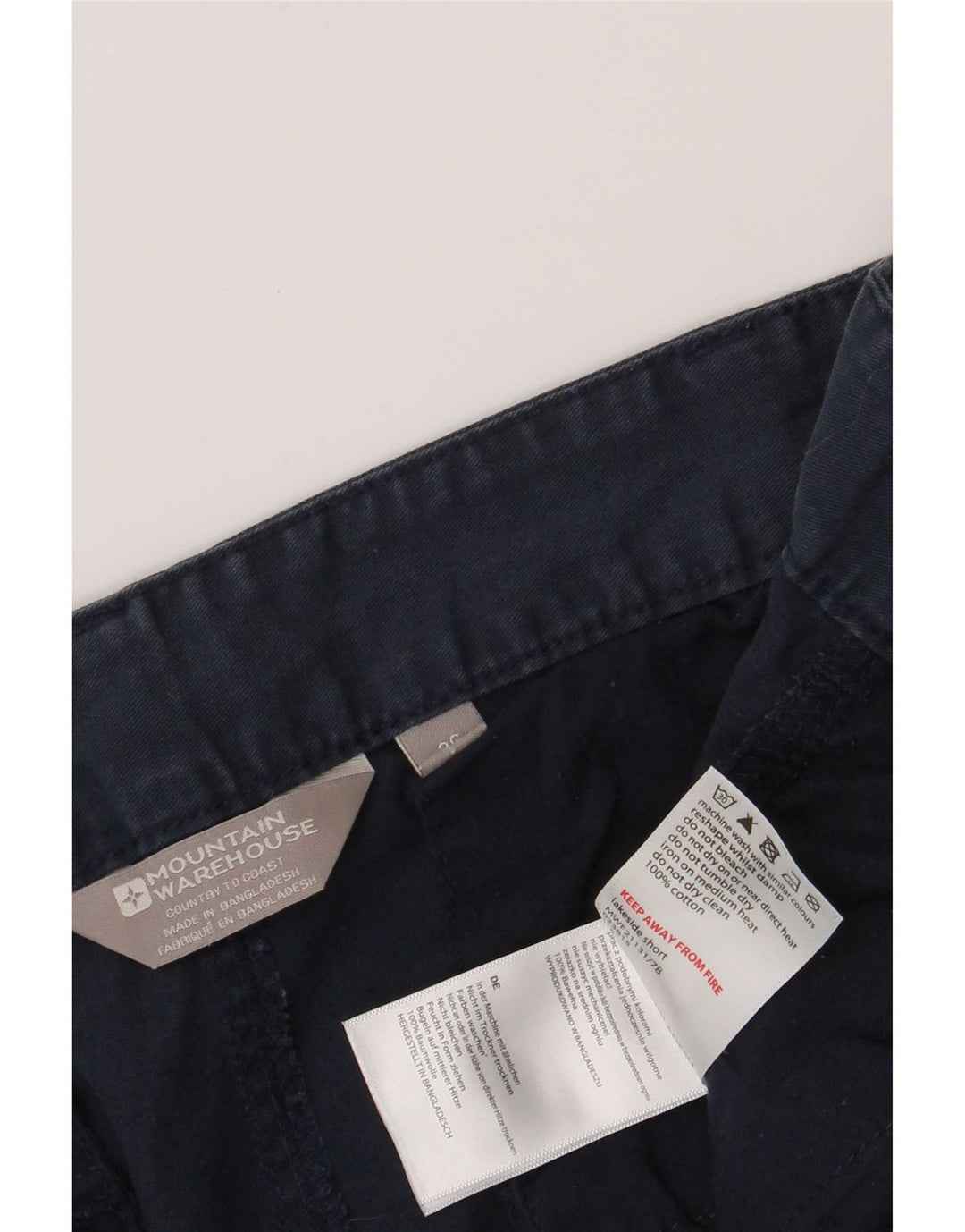 Pantaloni scurți cargo obișnuiți pentru bărbați Mountain Warehouse W36, mari, albastru, bumbac