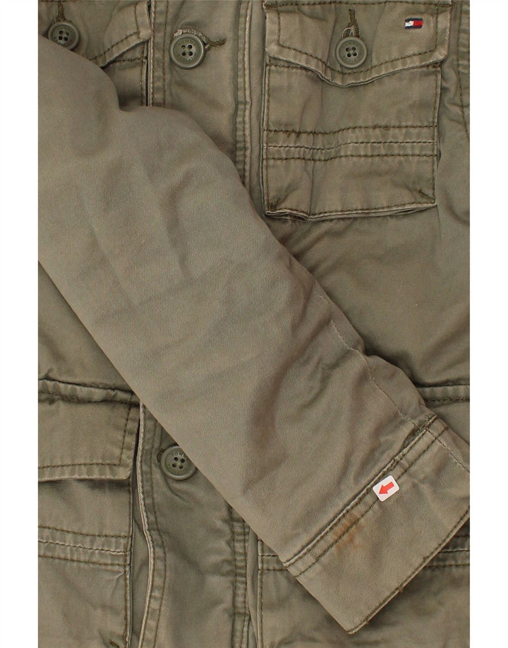 Jachetă militară Tommy Hilfiger pentru băieți 6-7 ani mic bumbac kaki