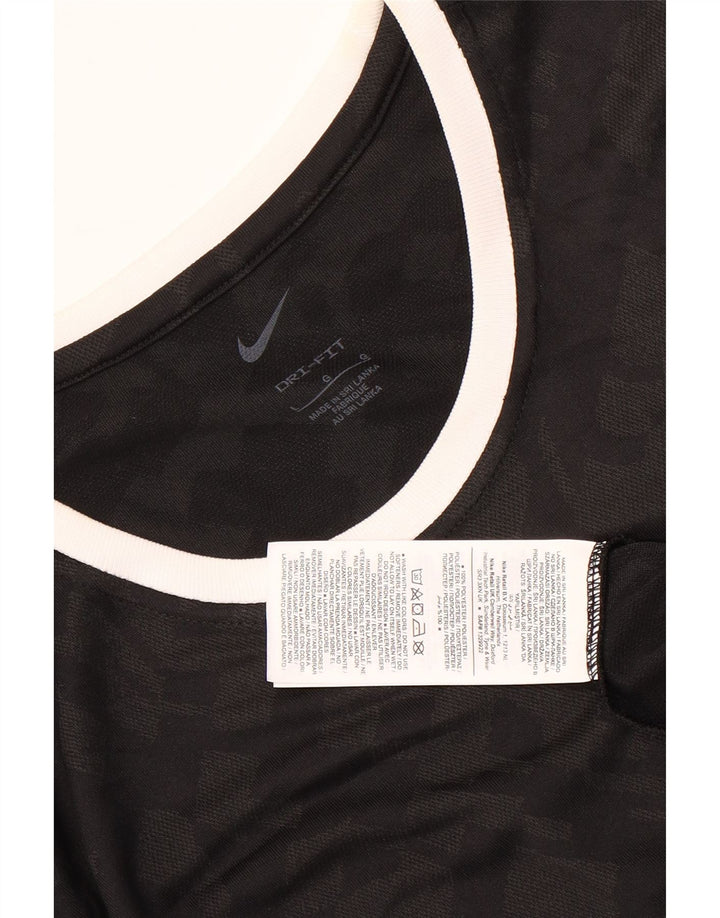 Tricou pentru bărbați Nike Dri Fit Top mare, negru, din poliester de camuflaj