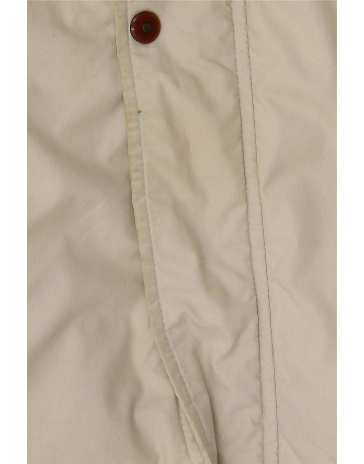 VINTAGE Mens Loose Fit Padded Jacket UK 38 Medium Off White Polyester Vintage Vintage and Second-Hand Vintage from Messina Hembry 