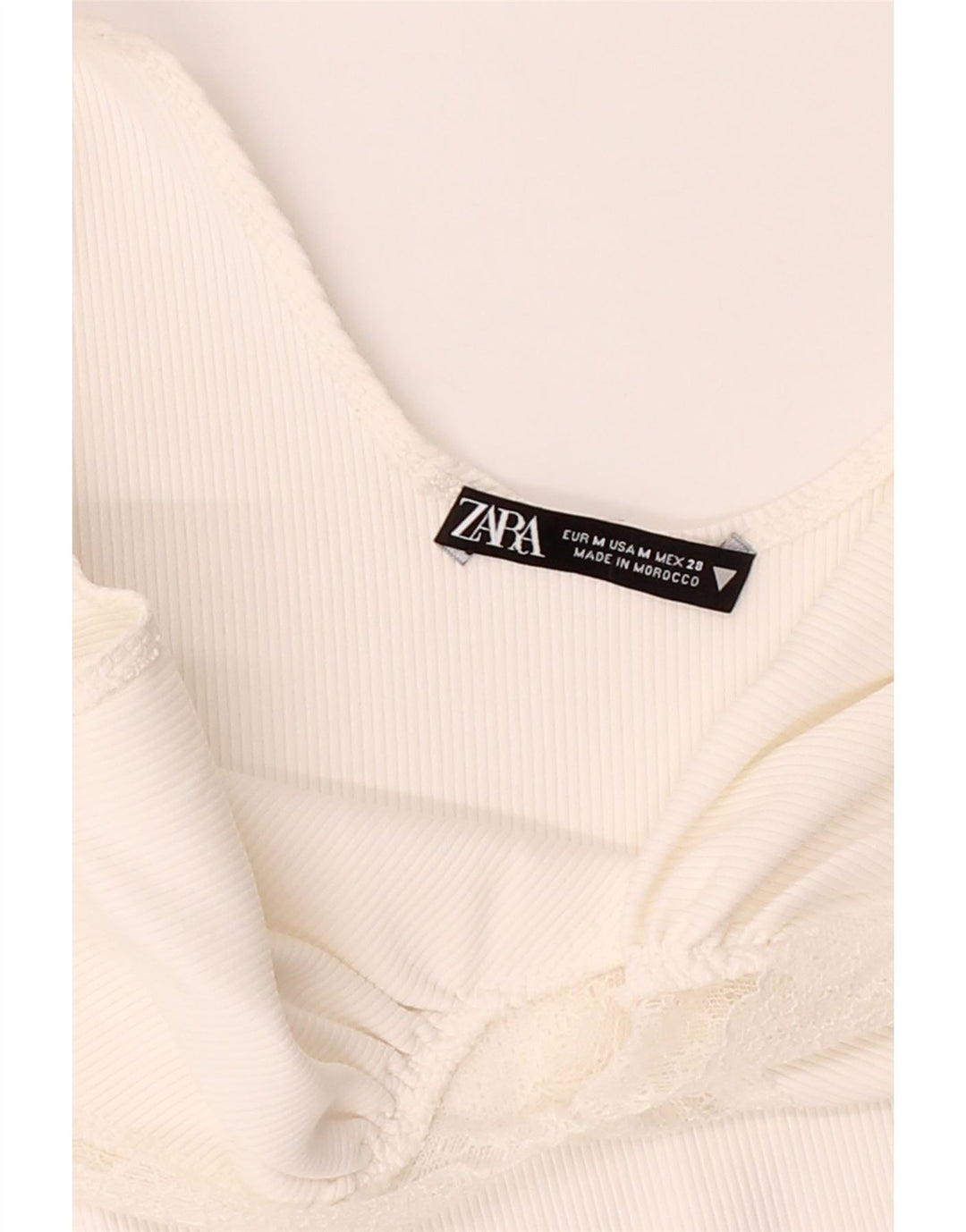 ZARA Womens Sleeveless Bodysuit UK 12 Medium White Vintage Zara and Second-Hand Zara from Messina Hembry 