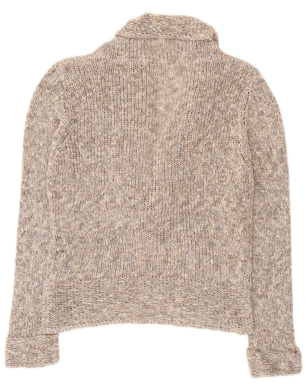Pulover cardigan pentru femei Marks & Spencer cu cravată în față UK 14, mare, gri cu pete