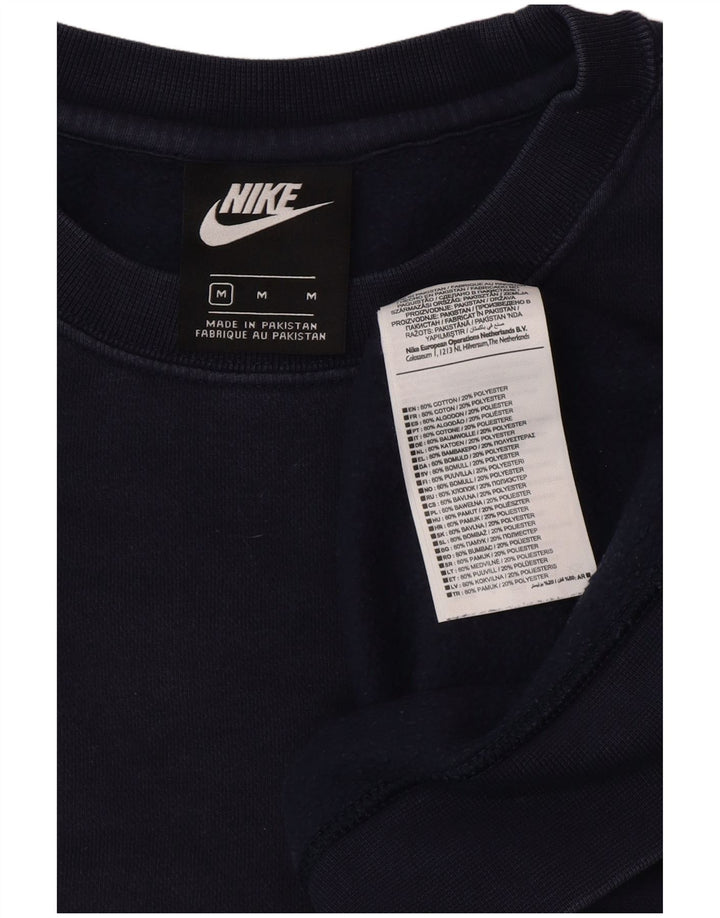 Hanorac pentru bărbați NIKE Pulover mediu din bumbac bleumarin