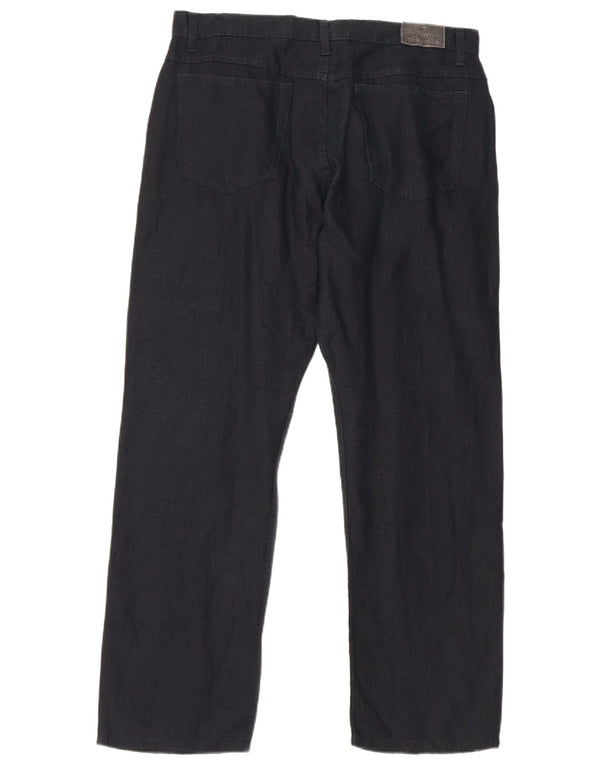 Pantaloni casual drepti pentru bărbați Marks & Spencer W36 L31 in bleumarin