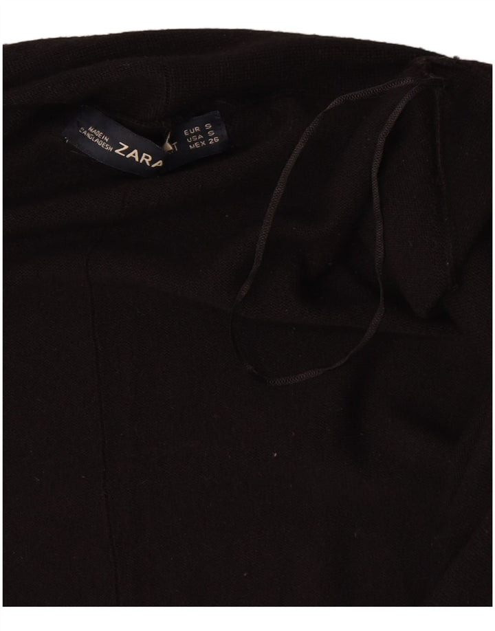 Pulover cardigan pentru femei Zara UK 10 mic, negru, viscoză