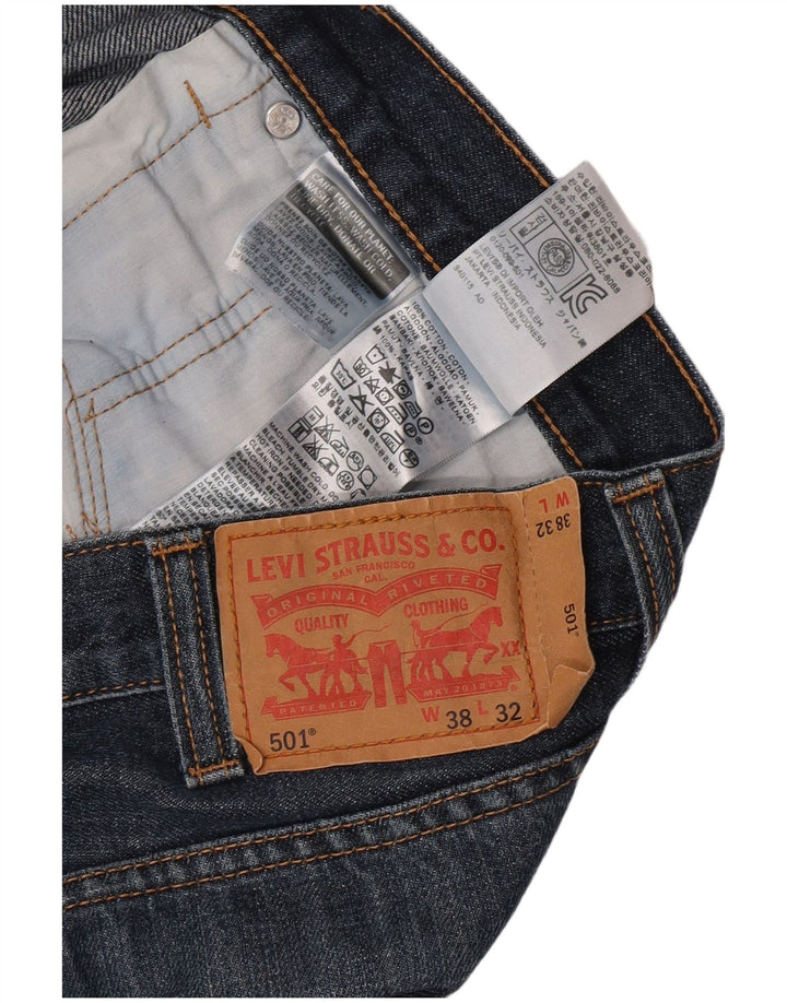 Blugi drepti pentru bărbați Levi's 501 W38 L32 Bumbac albastru