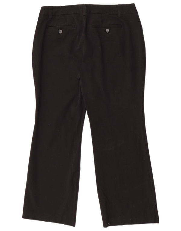 Eddie Bauer Womens Petite Curvy Casual Trousers US 14 XL W34 L29 Black