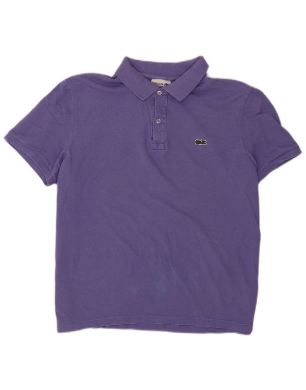 Tricou polo pentru bărbați Lacoste Slim Fit Mărimea 6 XL Bumbac violet