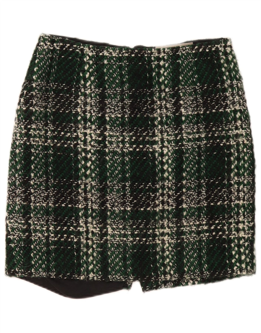 Fusta mini pentru femei Fenn Wright Manson UK 10 Small W30 Green Check Wool