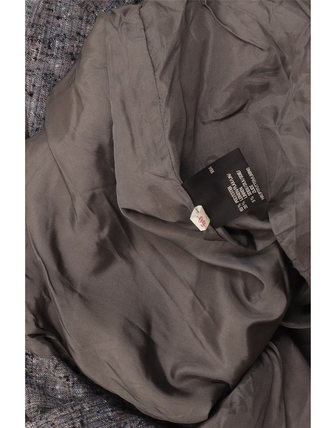 Jachetă bomber supradimensionată pentru femei VINTAGE IT 50 XL poliester cu pături gri
