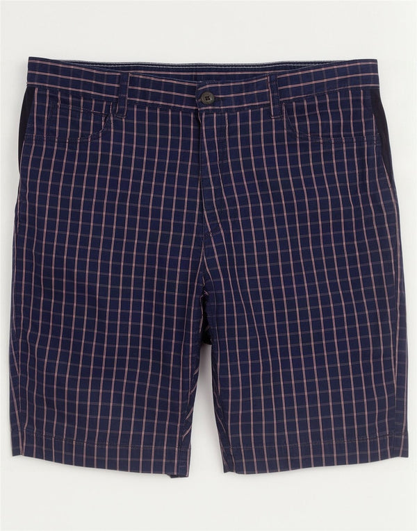 Pantaloni scurți chino pentru bărbați Lacoste Mărimea 44 Large W34 Bumbac cu carouri bleumarin