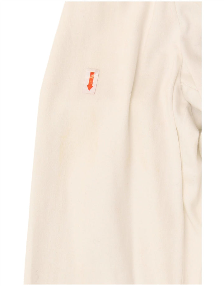 GUESS Womens 1 Button Blazer Jacket UK 20 2XL White Cotton