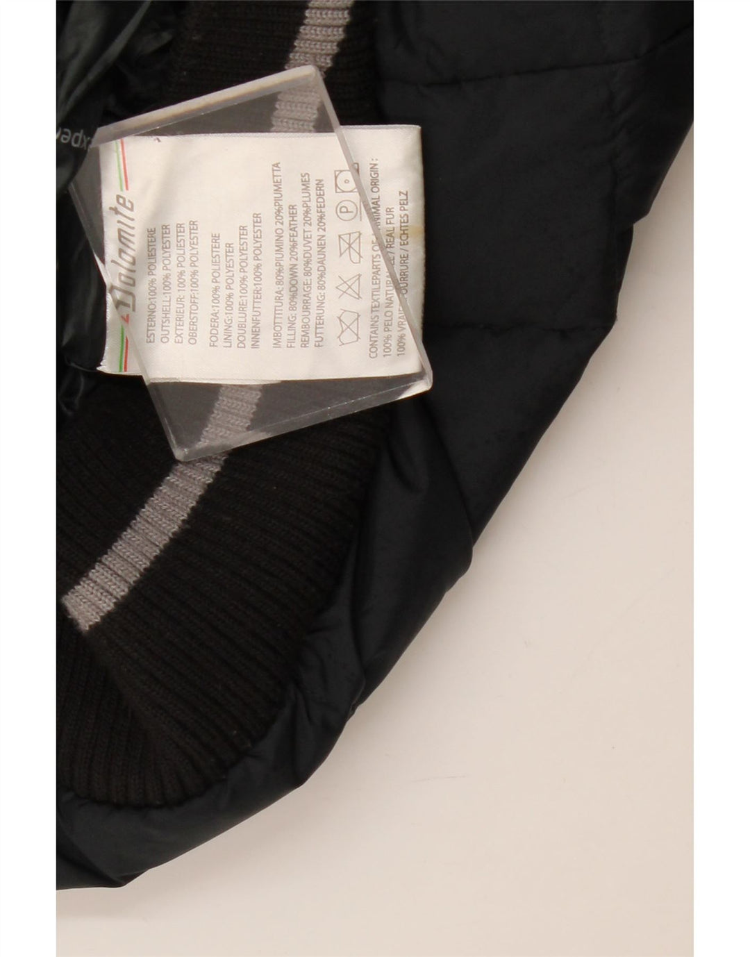 Jachetă căptușită cu glugă pentru bărbați DOLOMITE UK 36 Poliester negru mic