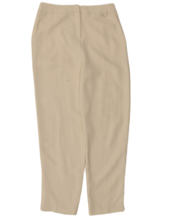 Topshop Pantaloni chino cu talie înaltă pentru femei UK 12 Medium W30 L30 Off White